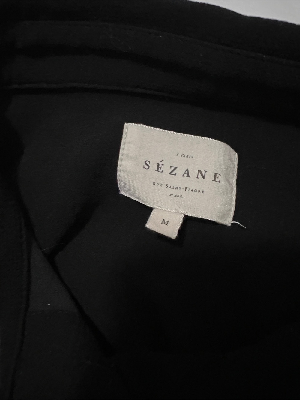 Sezane Laurine Button Down in Black - Picture 4 of 5